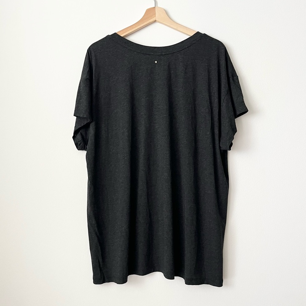Cuyana Women's Charcoal Gray T-Shirt Top XL Classic Minimalist Quiet Luxury - Picture 2 of 5